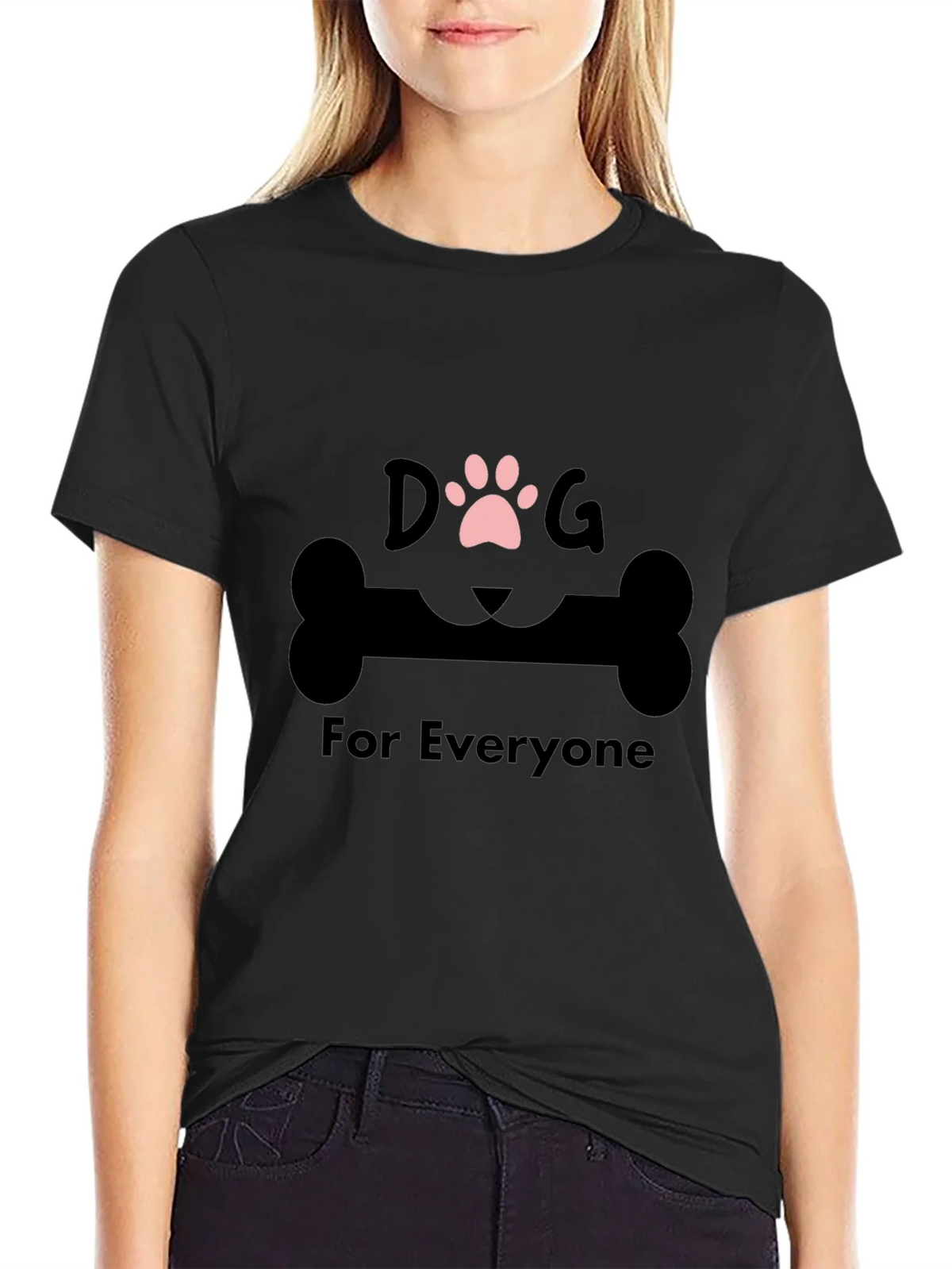 Dog For Everyone T-Shirt - Paw Print Bone Design product image 2