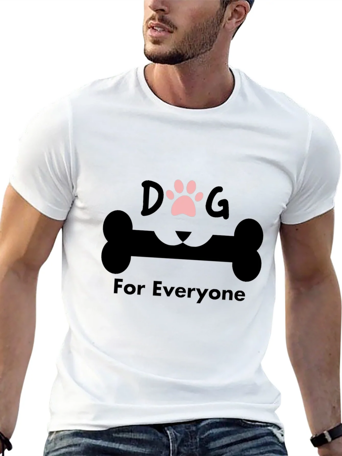 Dog For Everyone T-Shirt - Paw Print Bone Design product image 9