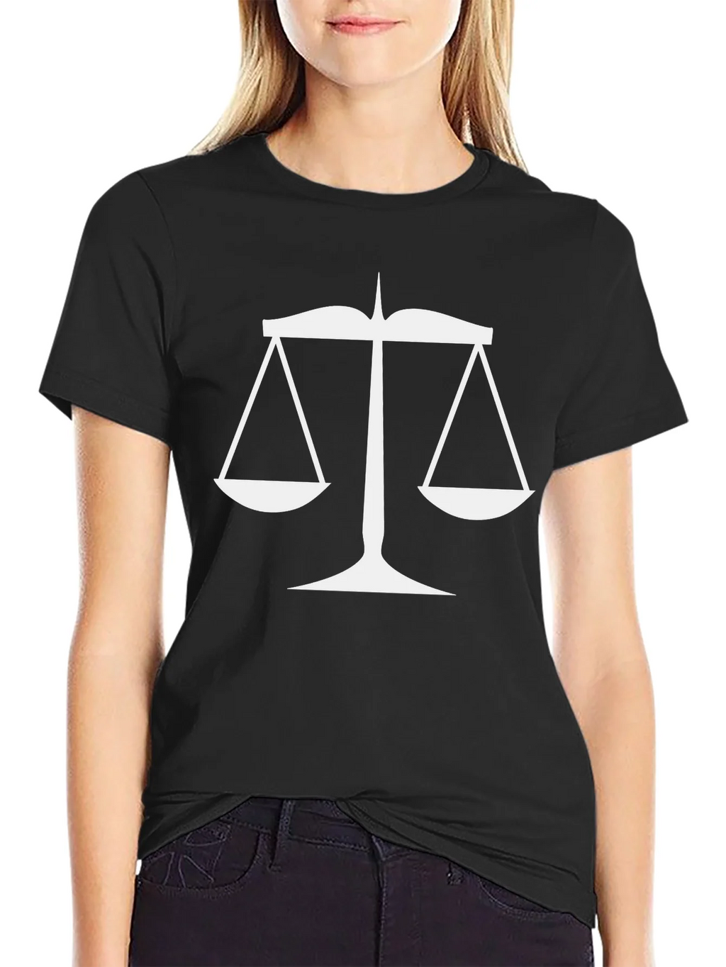 Scales of Justice Graphic Tee - Black Unisex Shirt product image 2