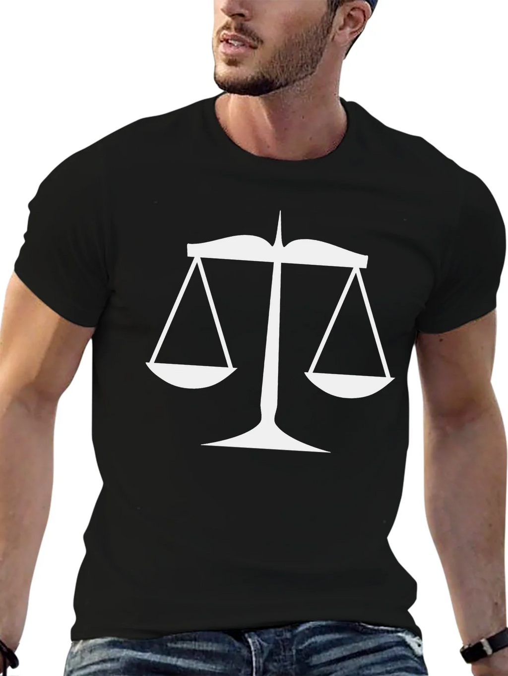 Scales of Justice Graphic Tee - Black Unisex Shirt product image 6