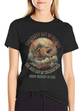 Fishing vs. Heroin Black Graphic Tee product image 1