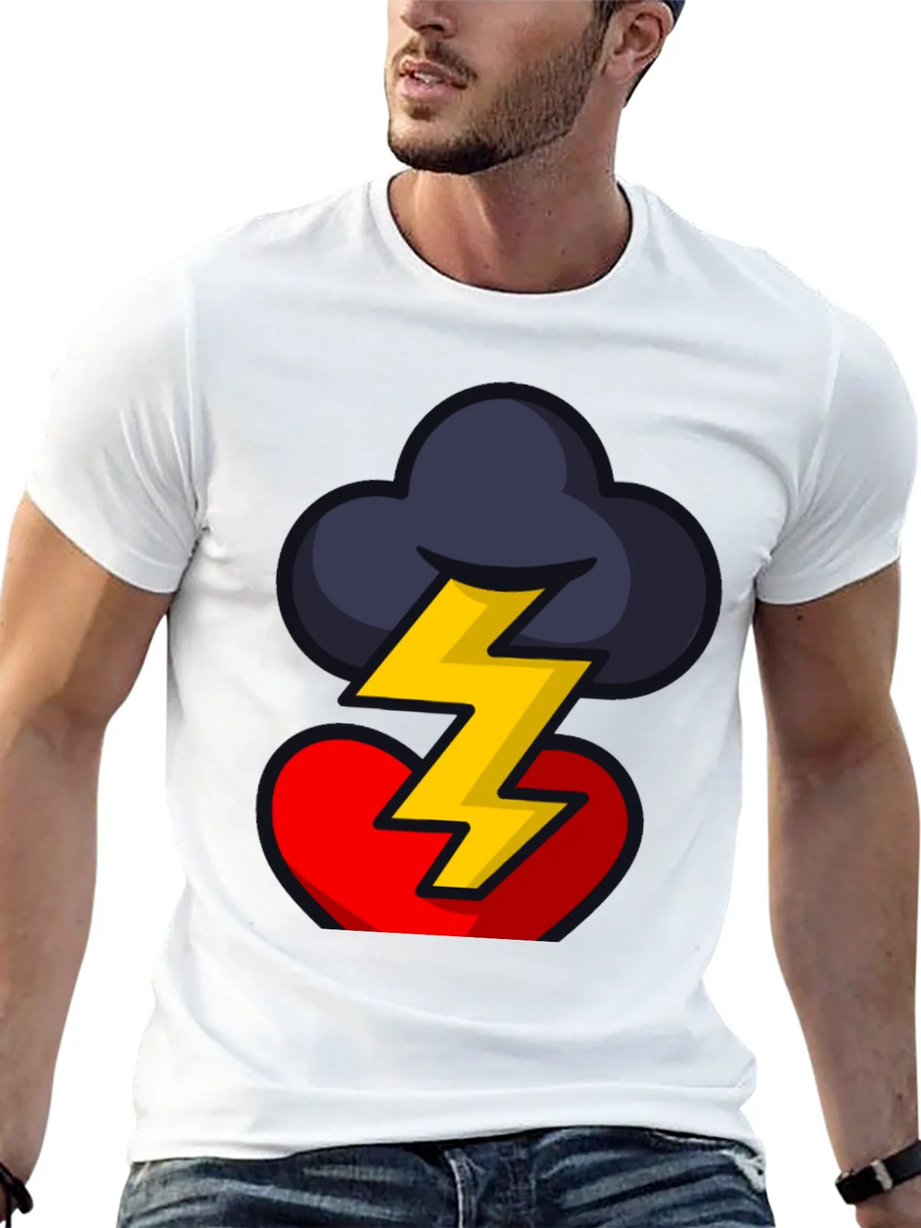 Stormy Heart Graphic Tee - Bold Design product image 11