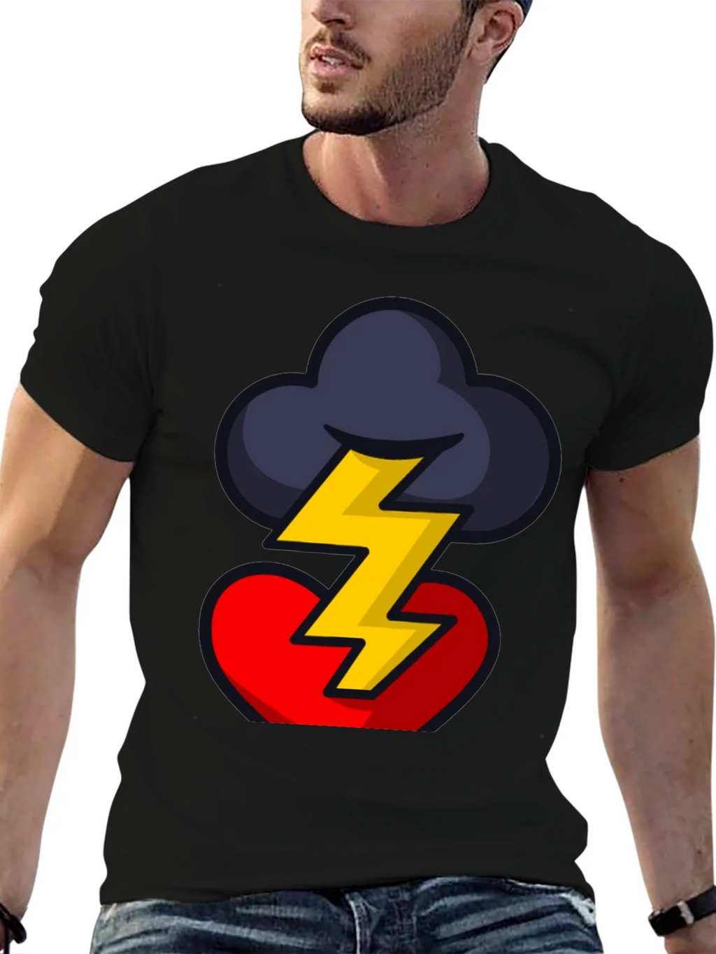 Stormy Heart Graphic Tee - Bold Design product image 6