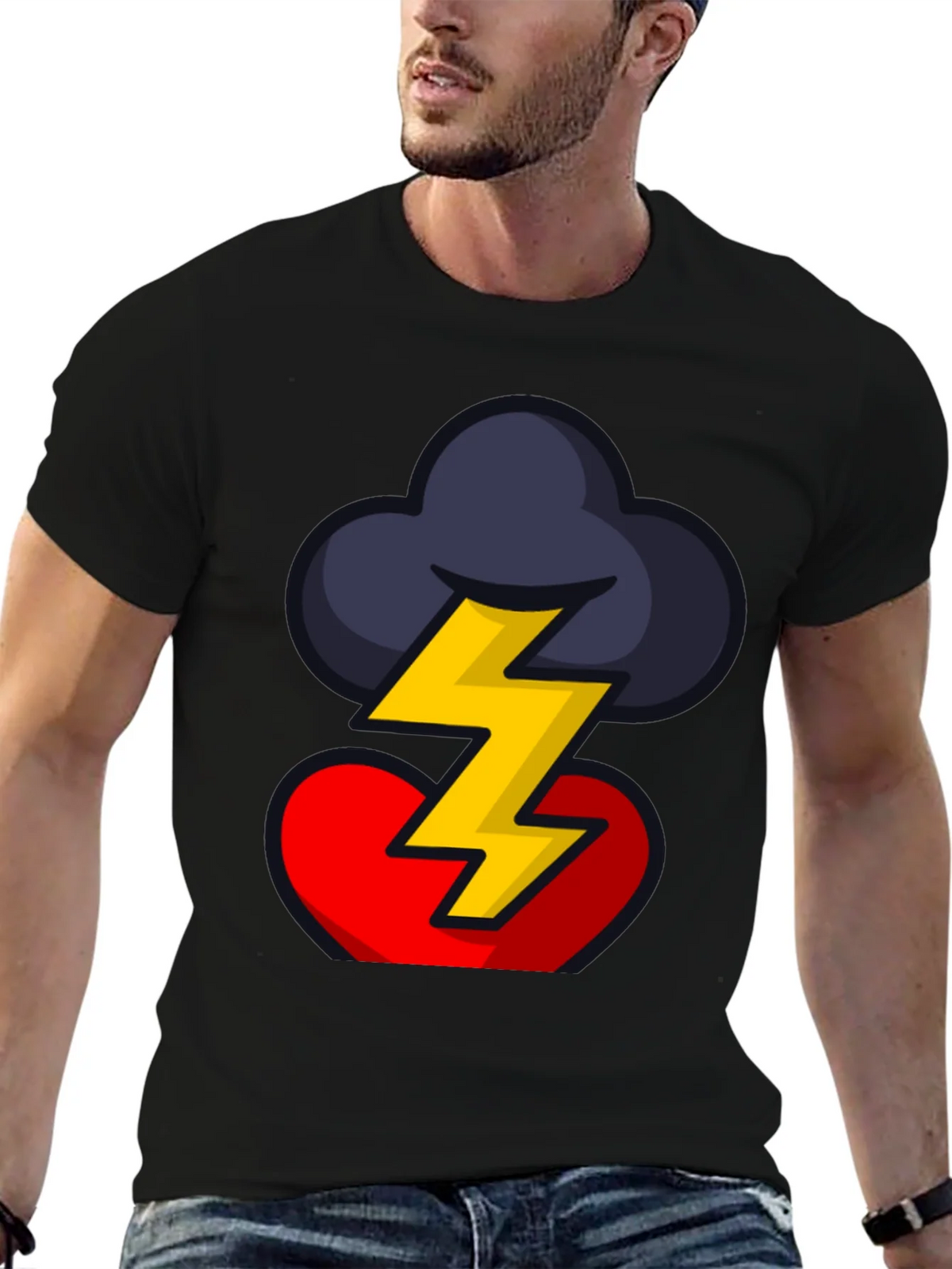 Stormy Heart Graphic Tee - Bold Design product image 6