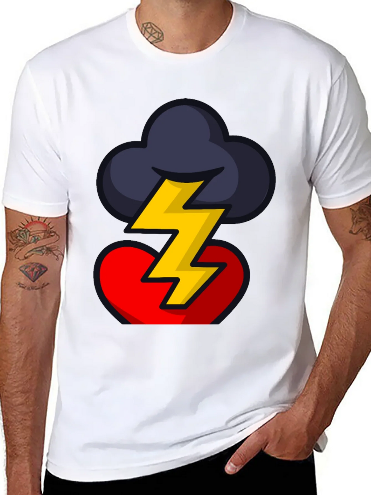 Stormy Heart Graphic Tee - Bold Design product image 7