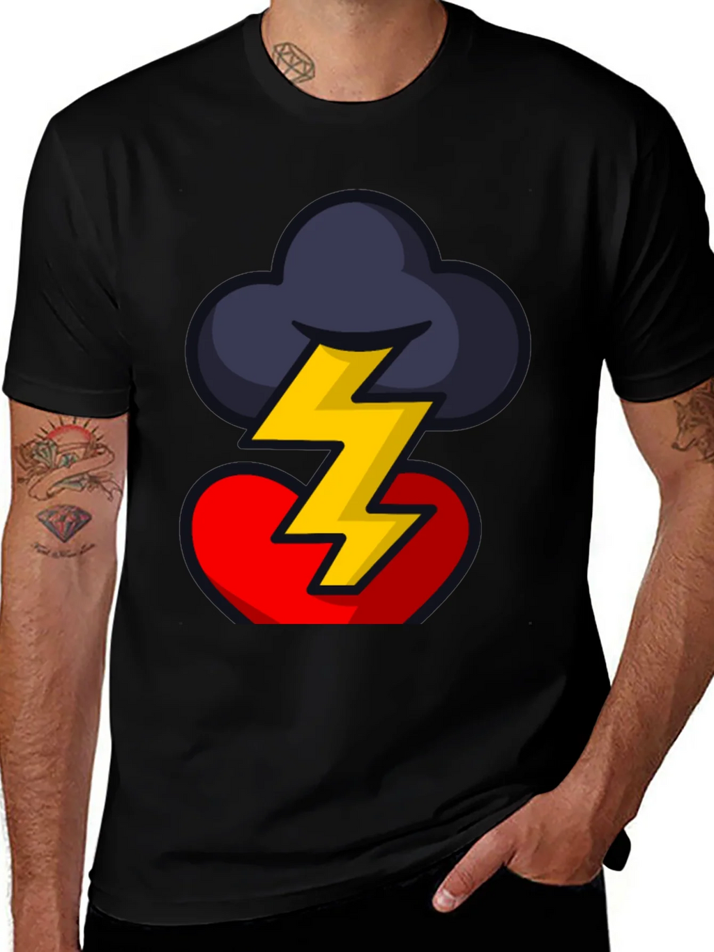 Stormy Heart Graphic Tee - Bold Design product image 1