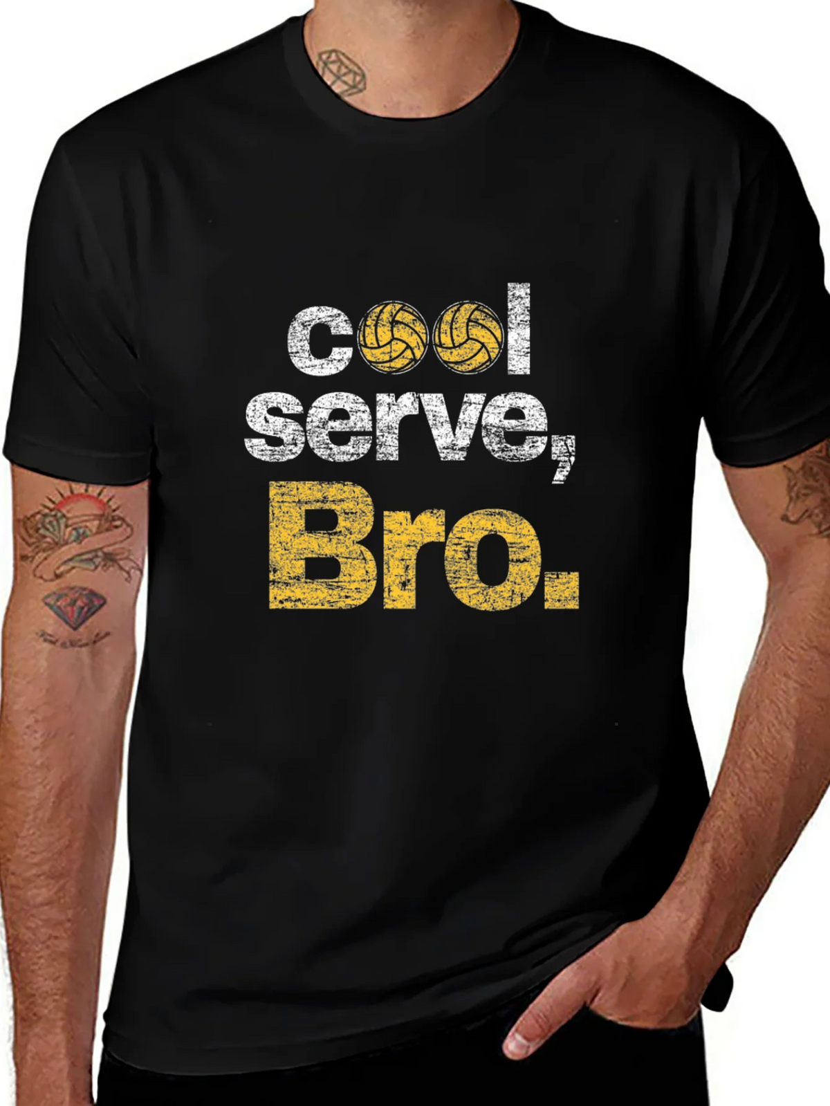Cool Serve Bro Volleyball Graphic T-Shirt product image 1