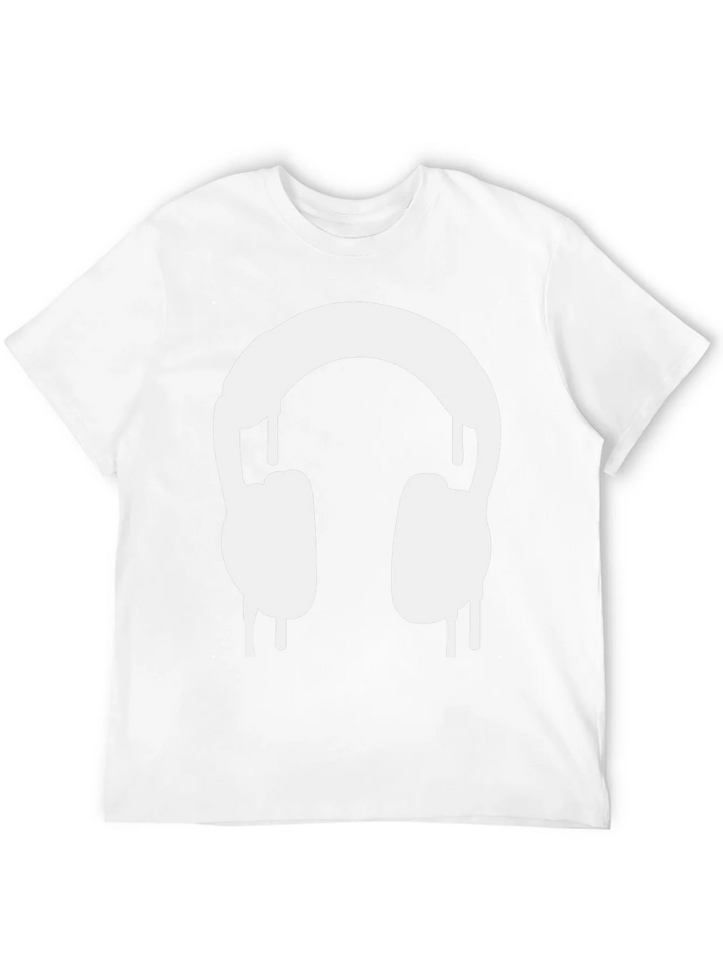Cool Black Tee with Dripping Headphones Design product image 9
