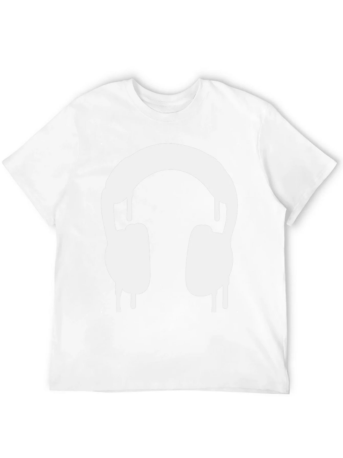 Cool Black Tee with Dripping Headphones Design product image 9