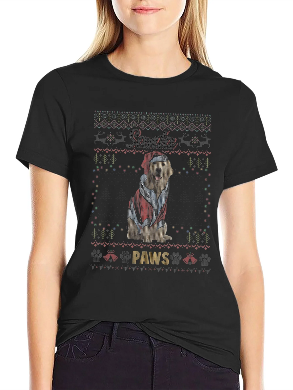 Santa Paws Dog Christmas T-Shirt product image 2