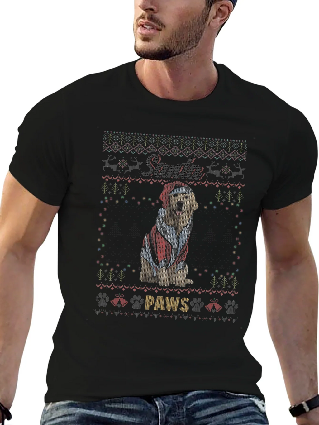 Santa Paws Dog Christmas T-Shirt product image 6