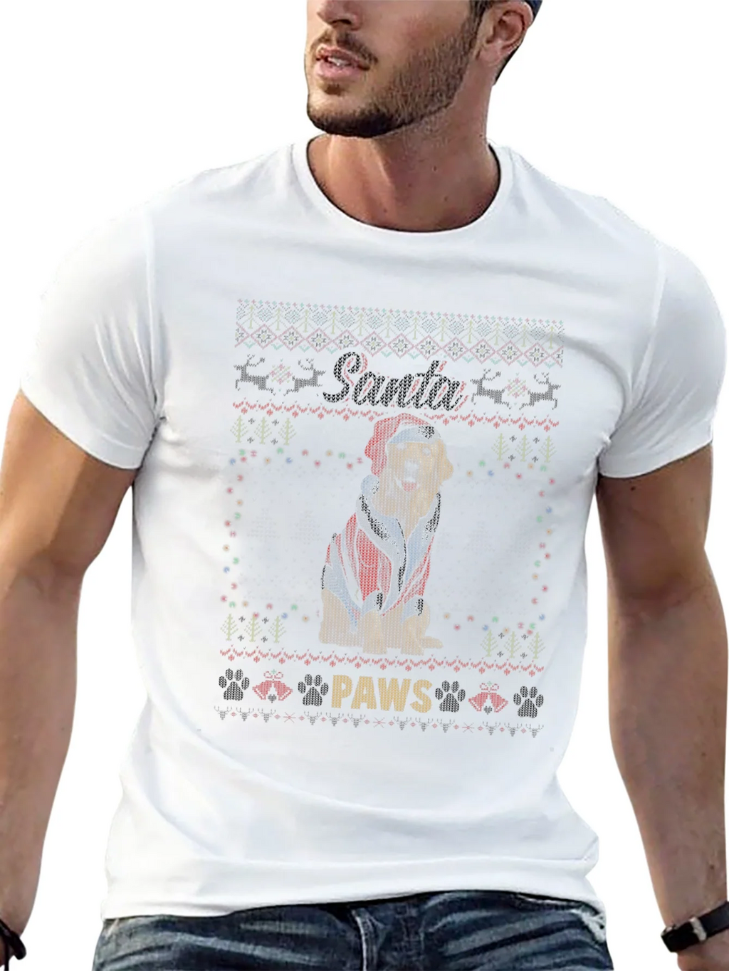 Santa Paws Dog Christmas T-Shirt product image 12