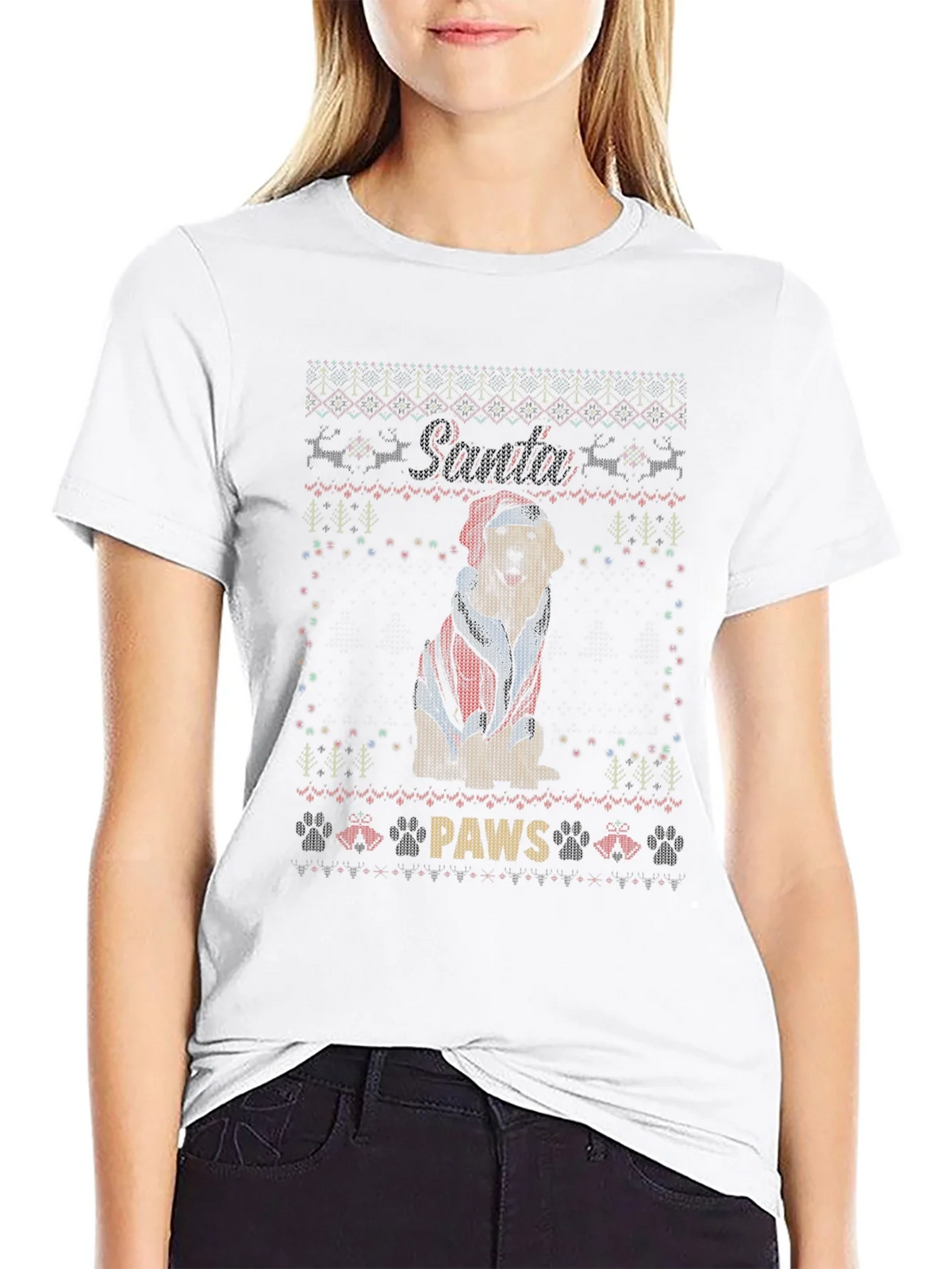 Santa Paws Dog Christmas T-Shirt product image 8