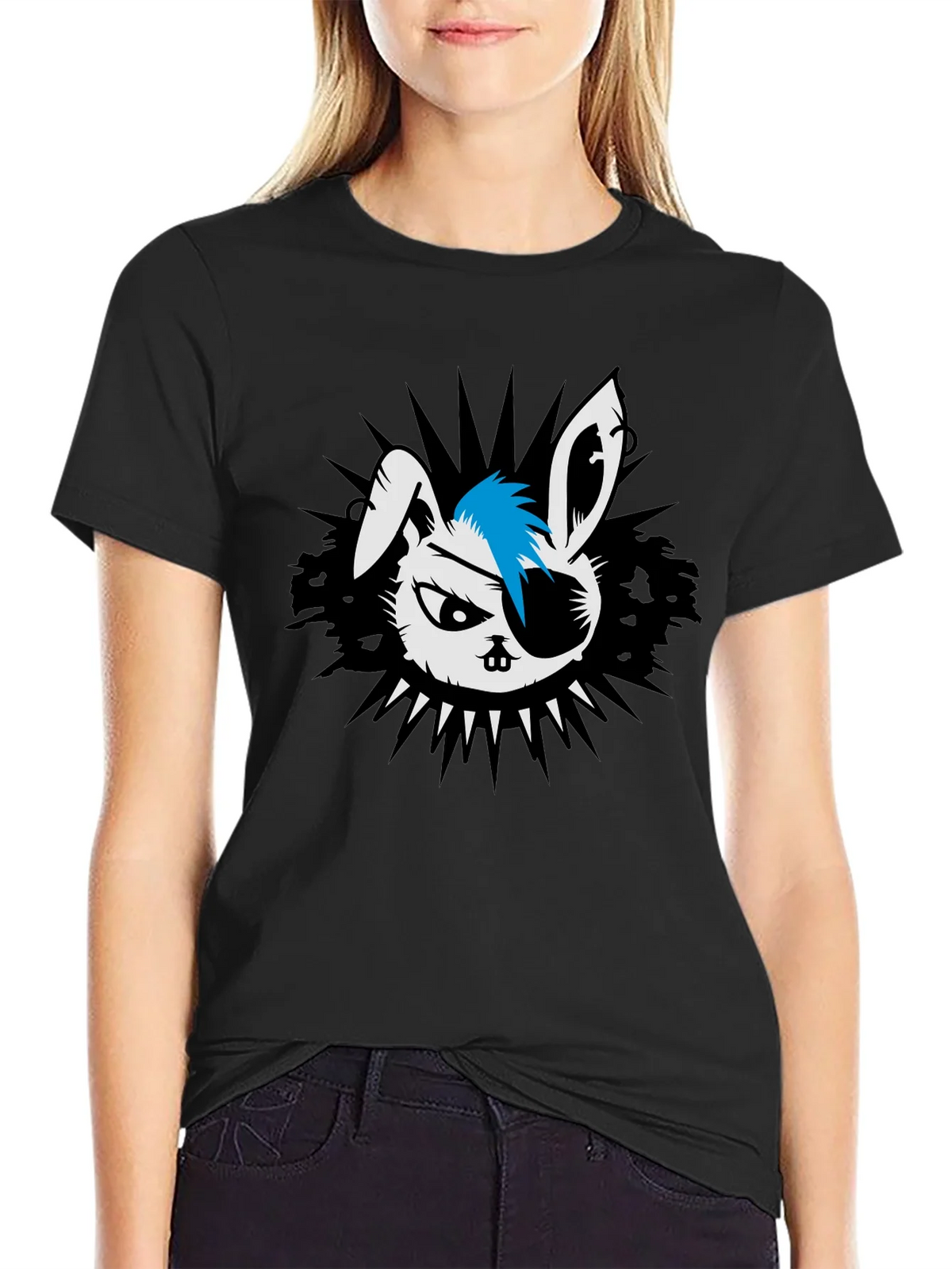 Punk Rock Rabbit Graphic T-Shirt product image 2