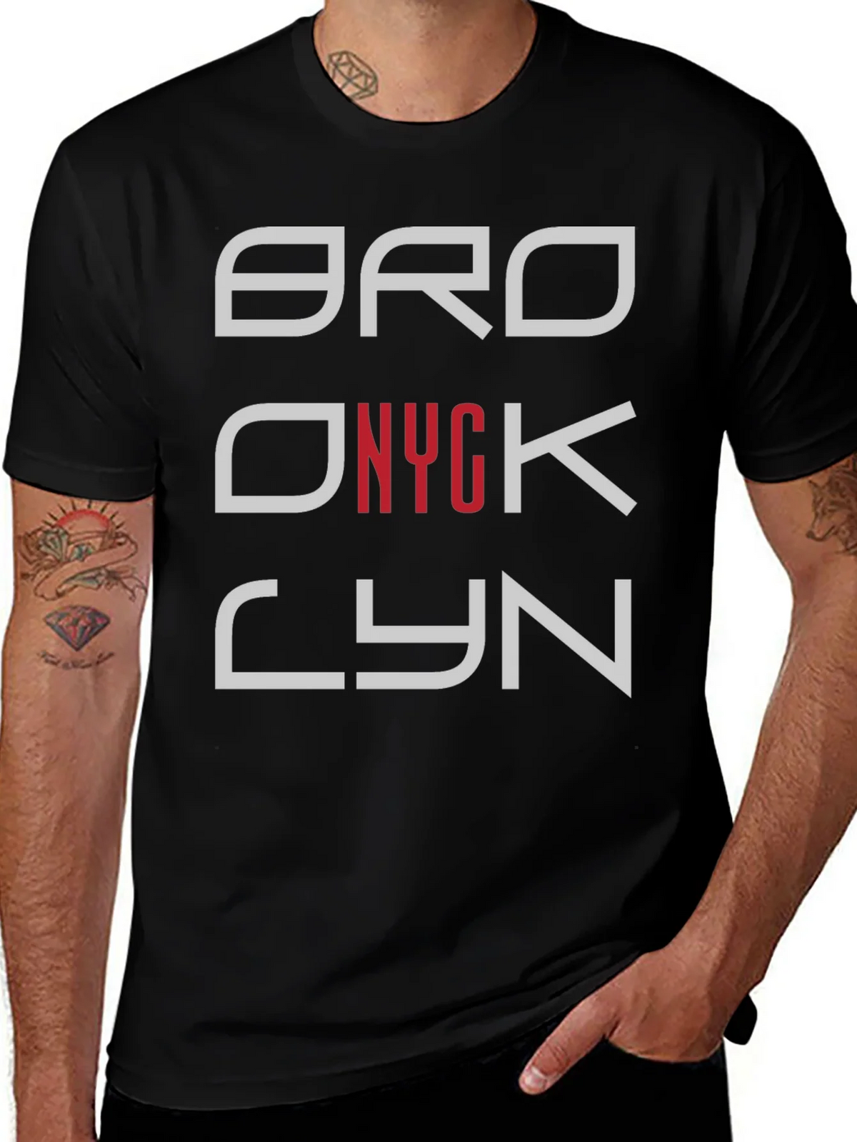 Brooklyn NYC Graphic Tee - Stylish Mens Black T-Shirt product image 1