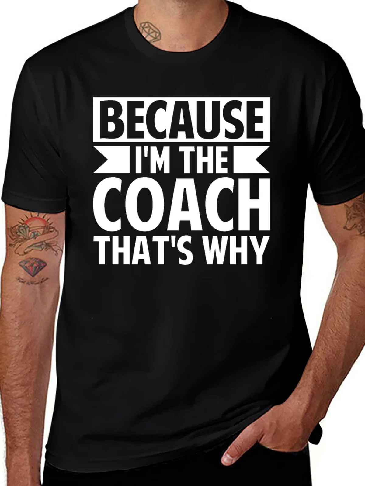 Because Im The Coach Thats Why Graphic Tee product image 1