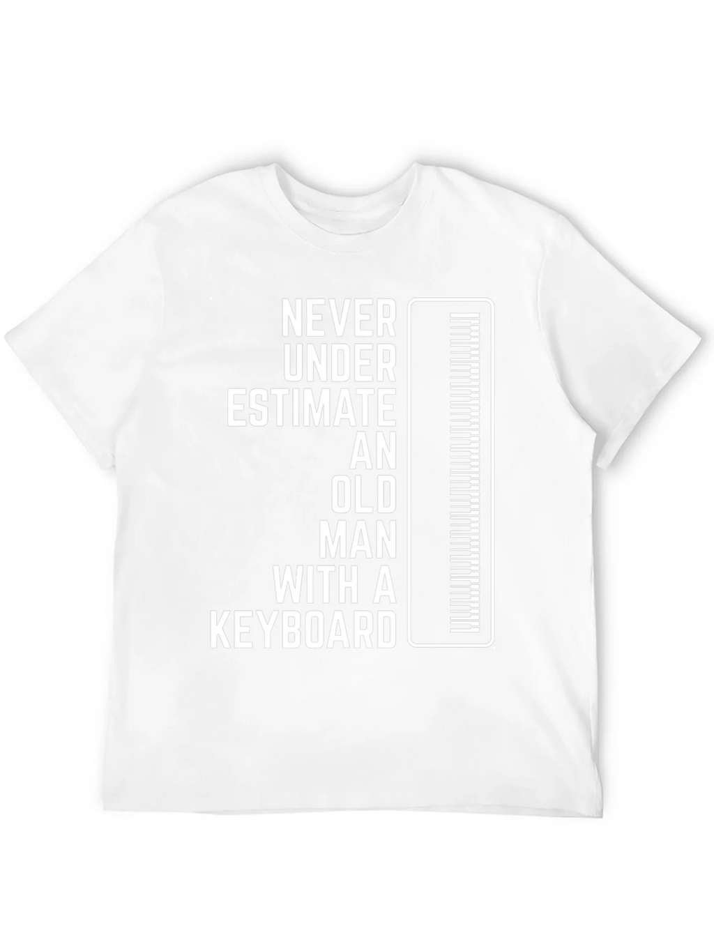 Never Underestimate Keyboard Old Man T-Shirt product image 10