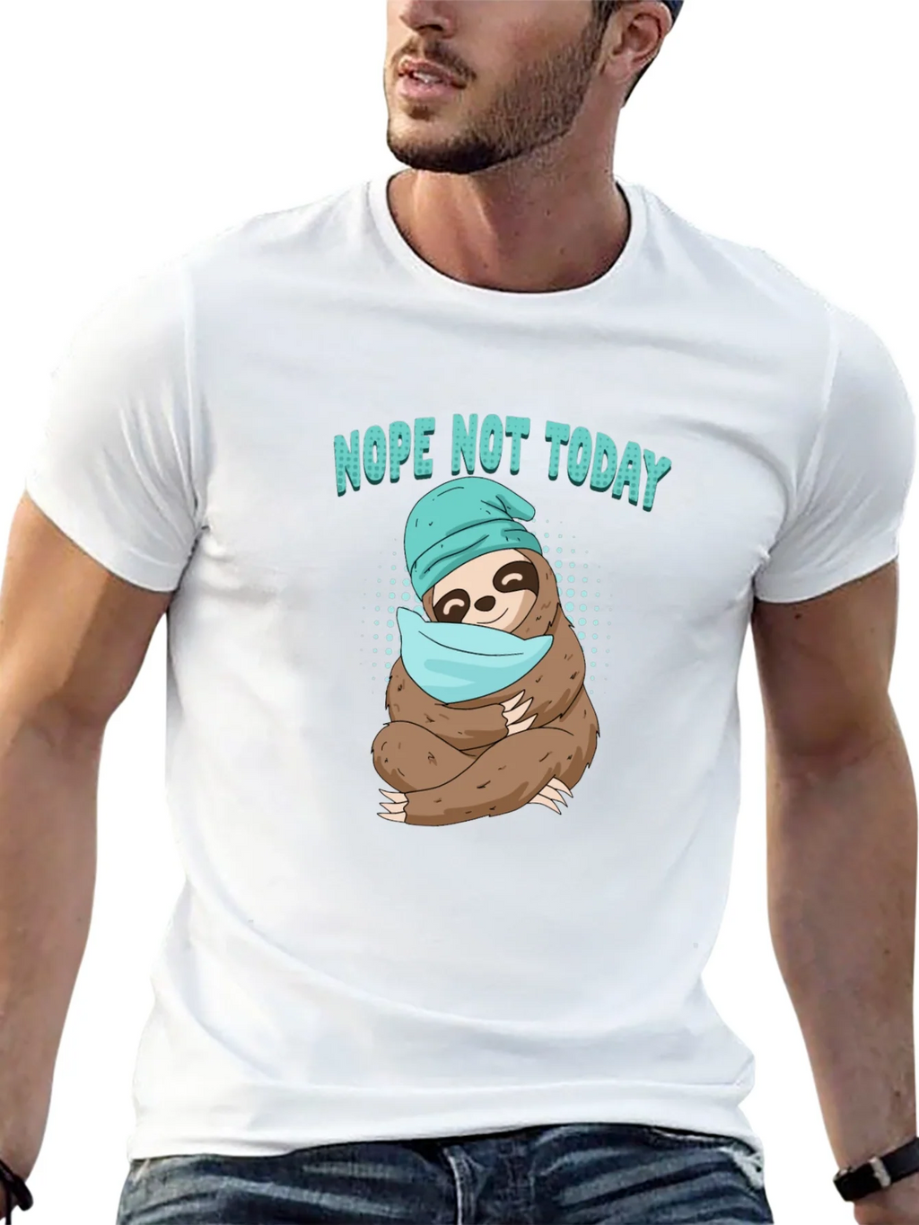 Nope Not Today Sloth T-Shirt product image 12