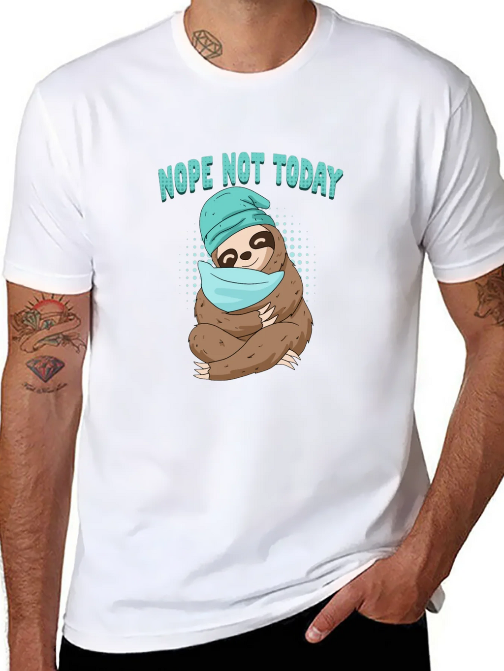 Nope Not Today Sloth T-Shirt product image 7