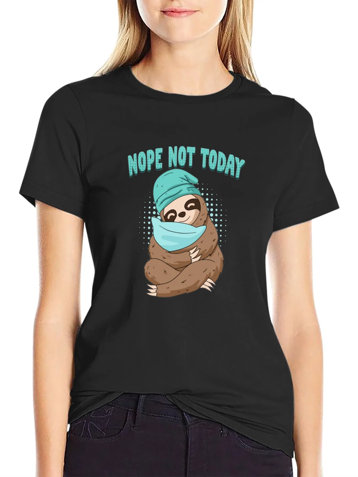 Nope Not Today Sloth T-Shirt product image 2