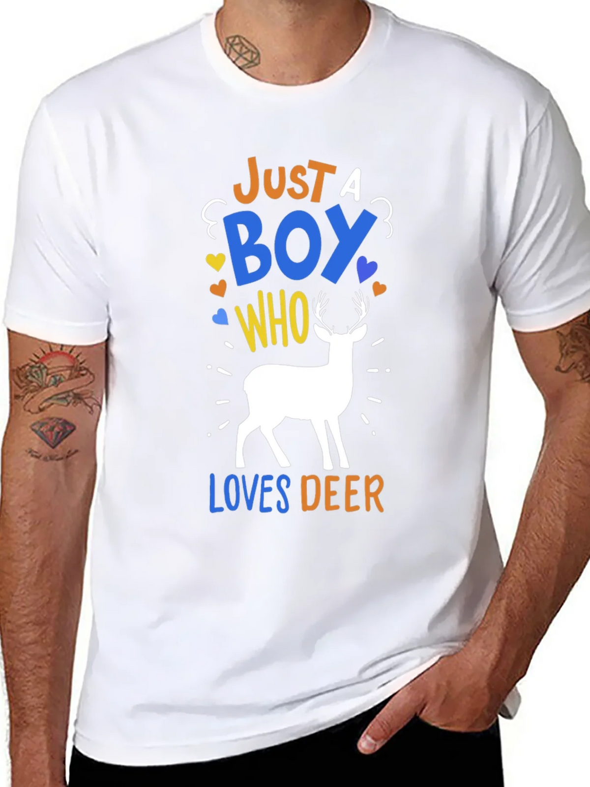 Just A Boy Who Loves Deer T-Shirt product image 6