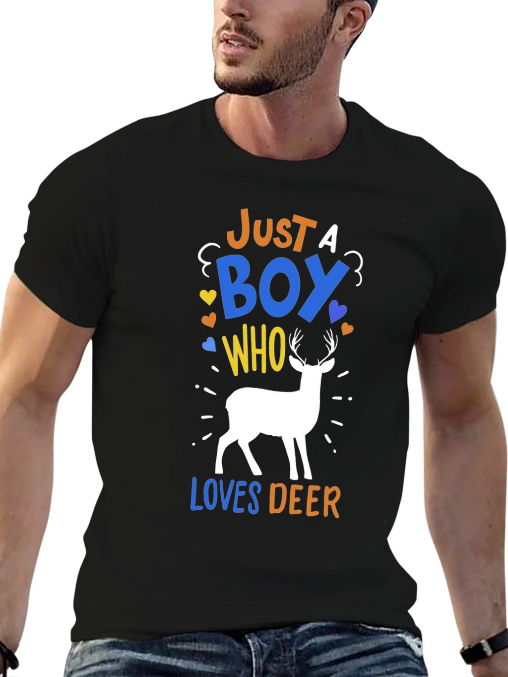 Just A Boy Who Loves Deer T-Shirt product image 5