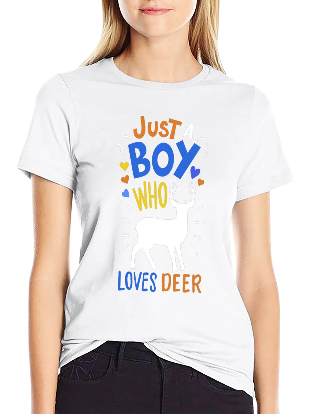Just A Boy Who Loves Deer T-Shirt product image 7