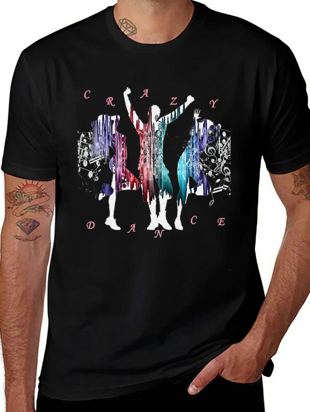 Crazy Dance Graphic T-Shirt - Black product image 1