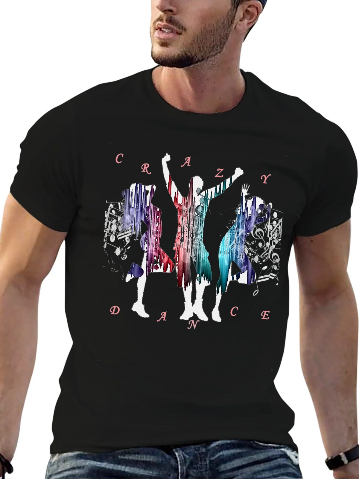 Crazy Dance Graphic T-Shirt - Black product image 6