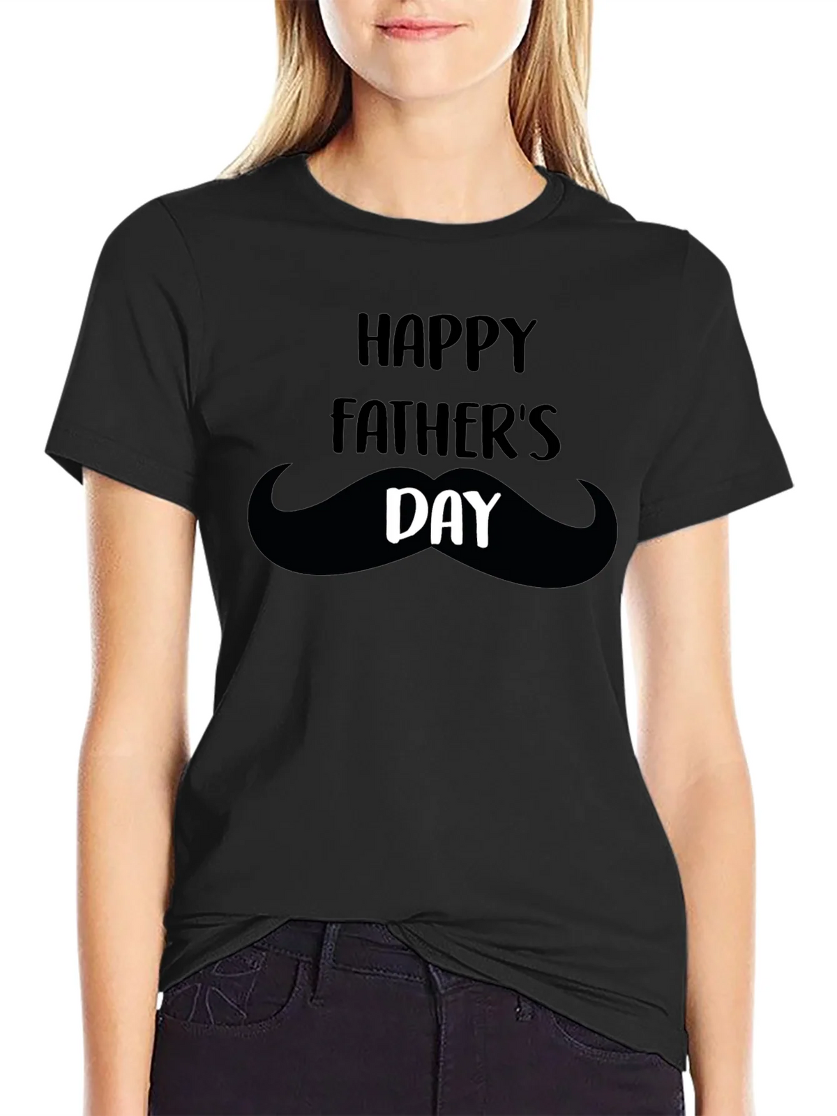 Happy Fathers Day Mustache T-Shirt product image 2