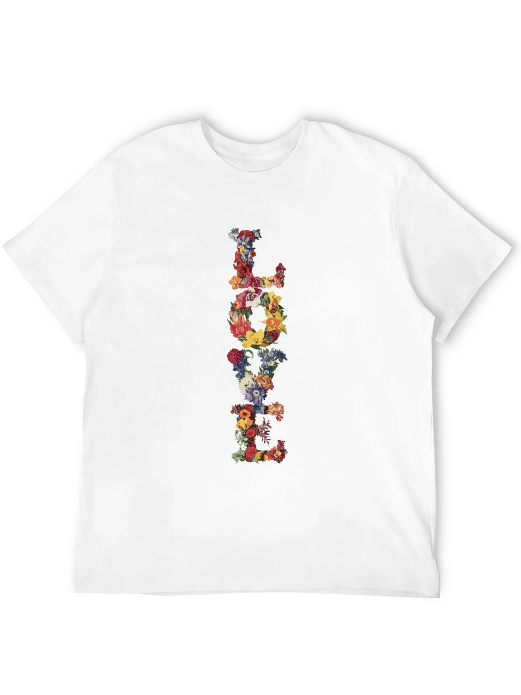 Floral LOVE Black T-Shirt Graphic Tee product image 11
