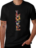 Floral LOVE Black T-Shirt Graphic Tee product image 1