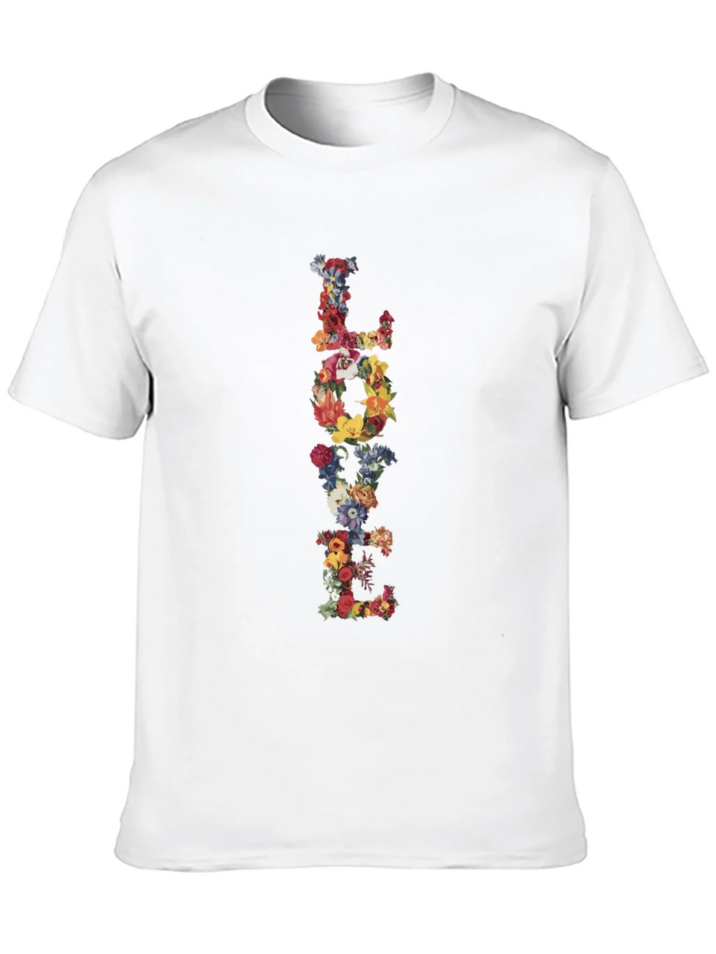 Floral LOVE Black T-Shirt Graphic Tee product image 9