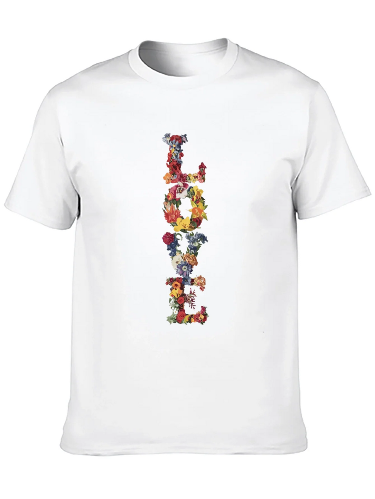 Floral LOVE Black T-Shirt Graphic Tee product image 9
