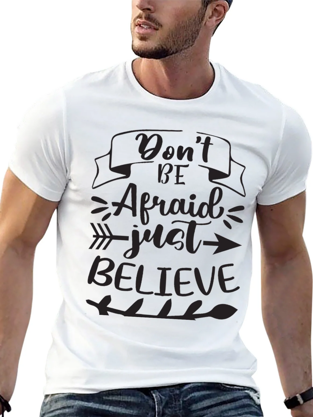Inspirational T-Shirt - Dont Be Afraid Just Believe product image 12