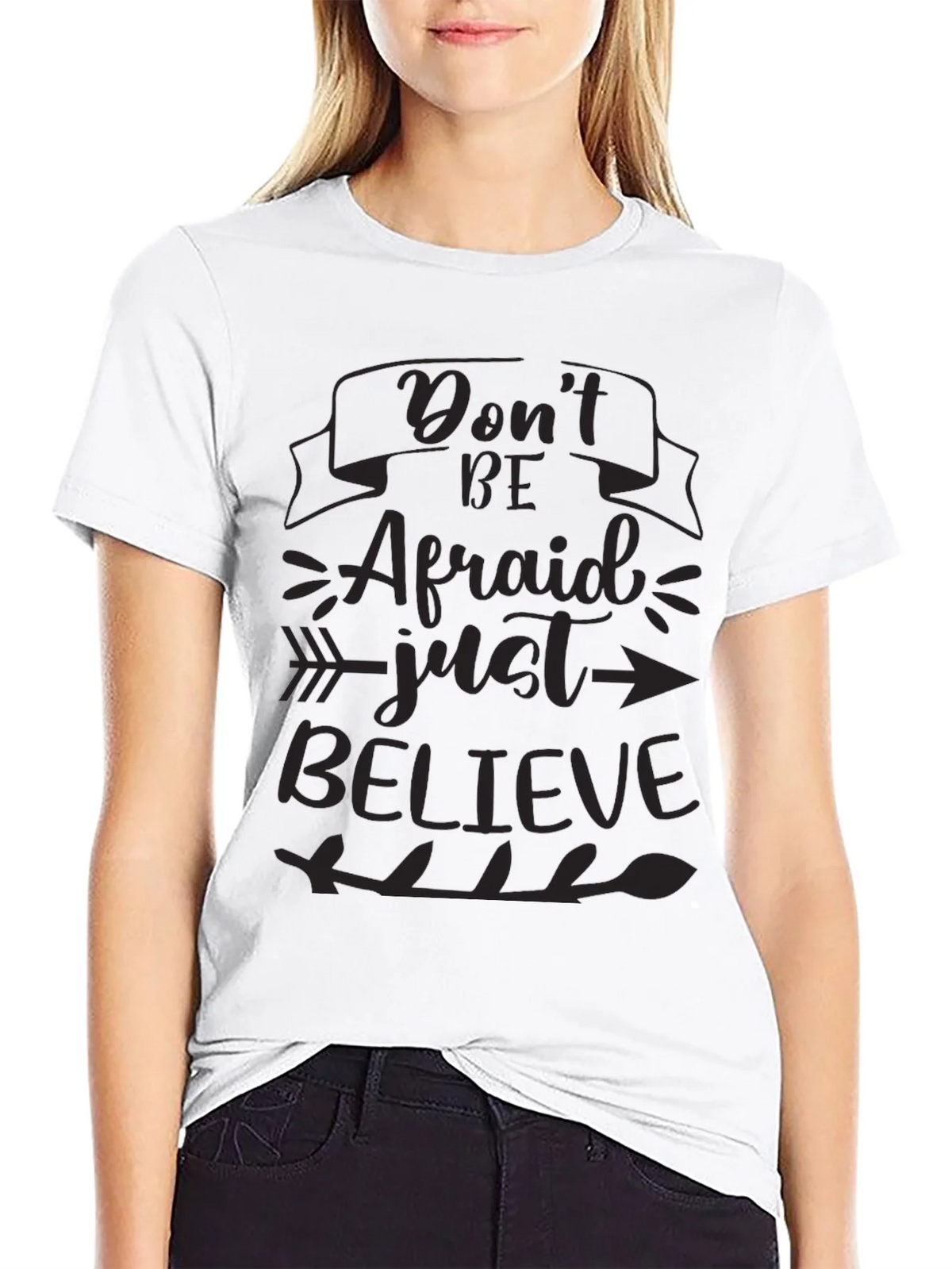 Inspirational T-Shirt - Dont Be Afraid Just Believe product image 8