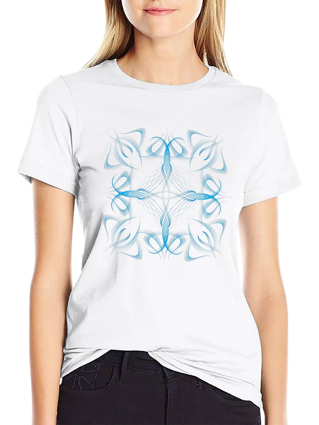 Abstract Design Black T-Shirt product image 8
