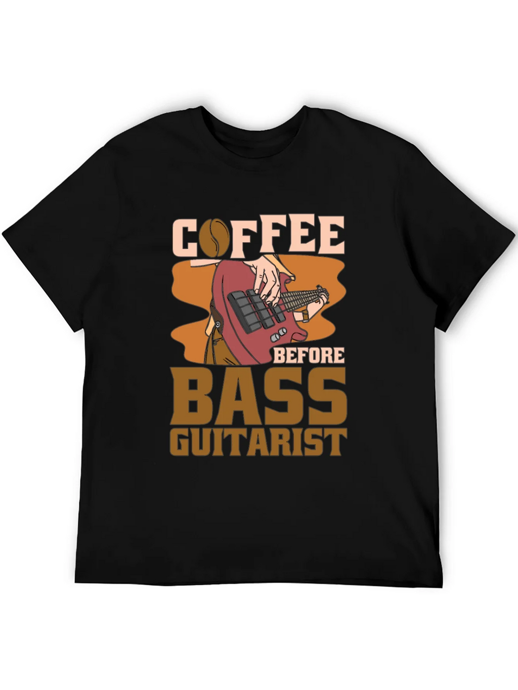 Coffee Before Bass Guitarist Black Tee product image 4
