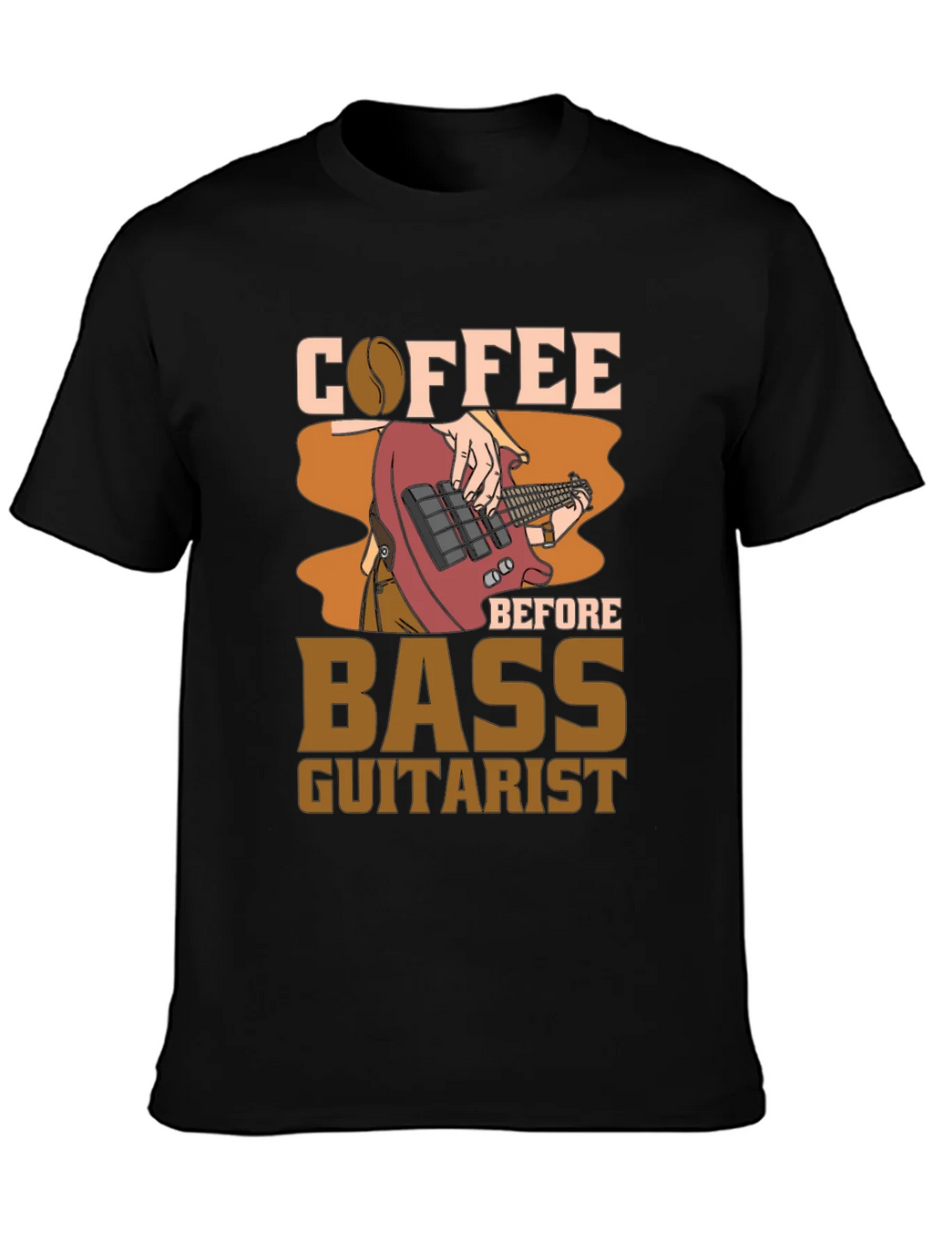 Coffee Before Bass Guitarist Black Tee product image 2