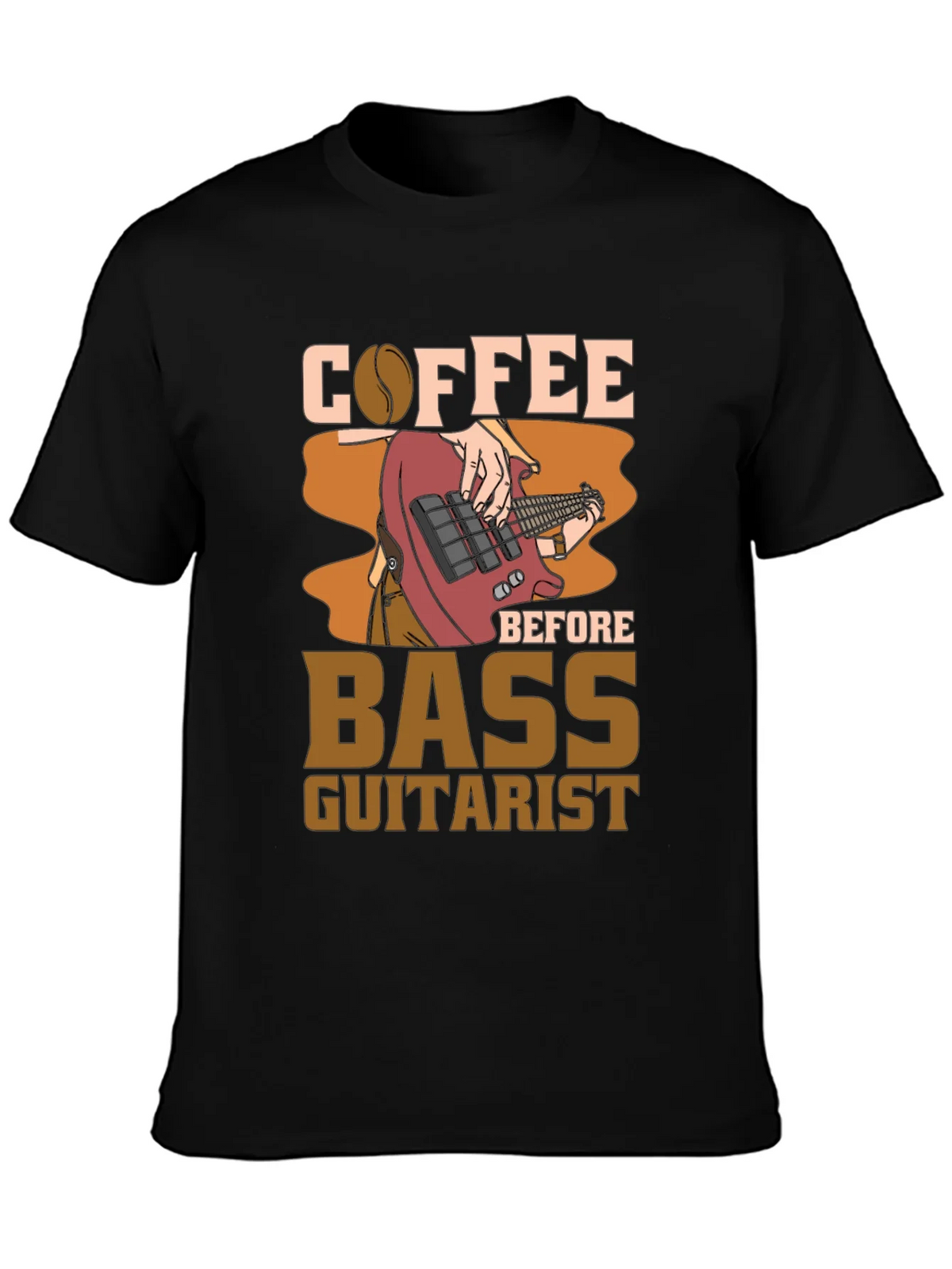 Coffee Before Bass Guitarist Black Tee product image 2