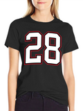 Black T-Shirt with Number 28 Graphic product image 1