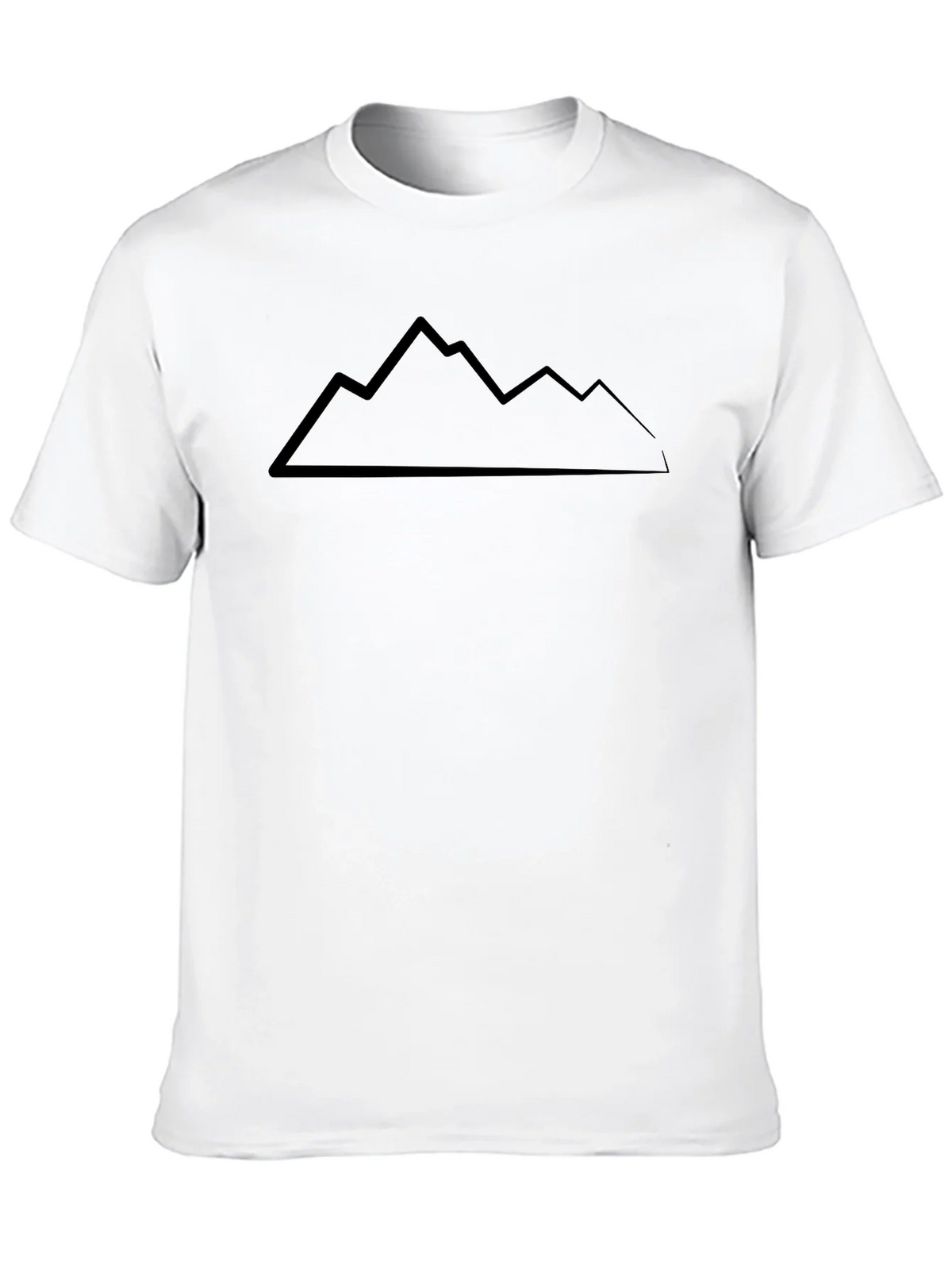 Mountain Peaks Graphic Tee - Black Cotton T-Shirt product image 9