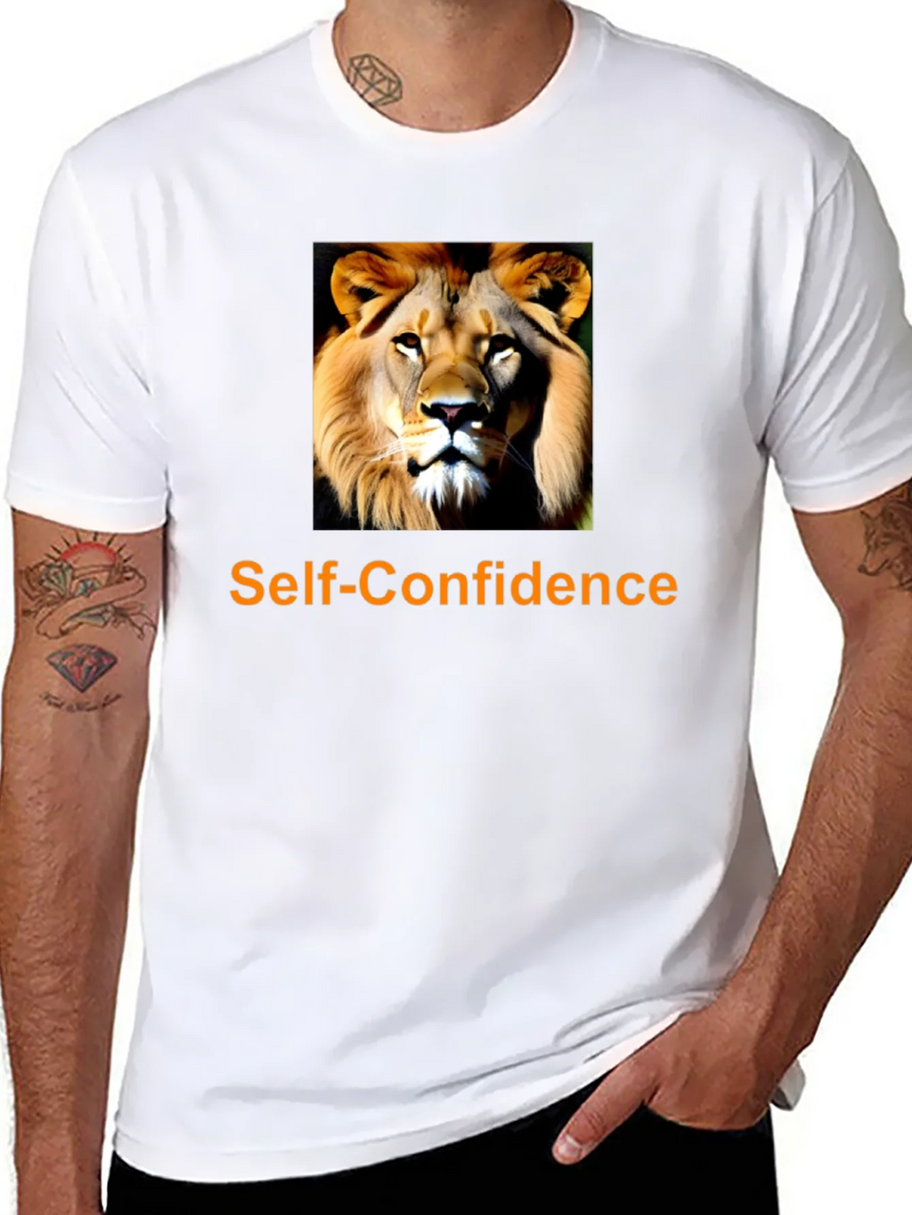 Self-Confidence Lion Graphic T-Shirt product image 2