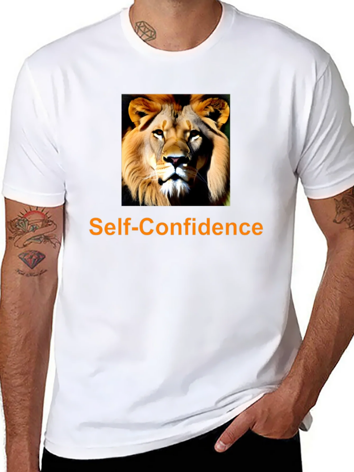 Self-Confidence Lion Graphic T-Shirt product image 2