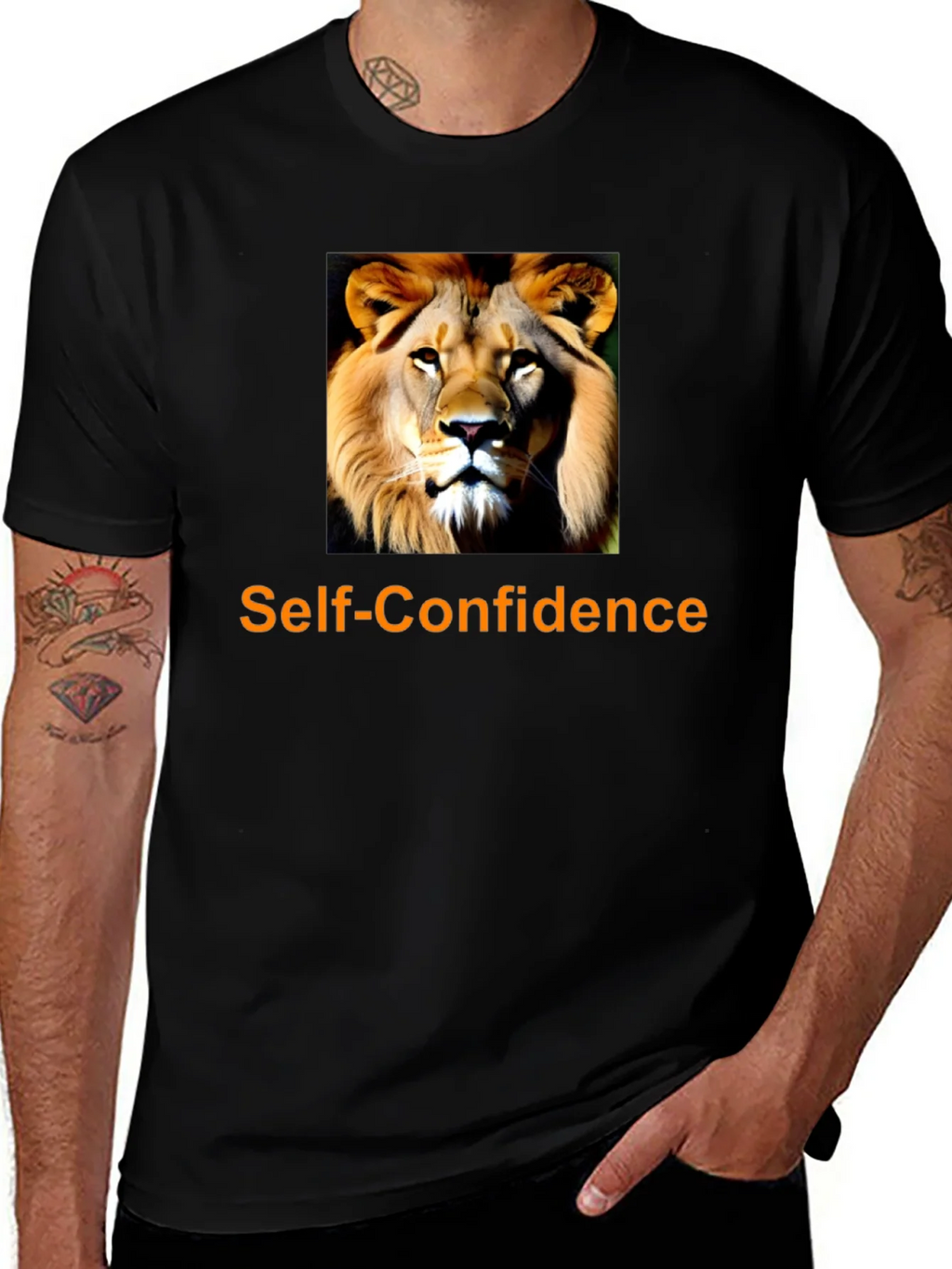 Self-Confidence Lion Graphic T-Shirt product image 1