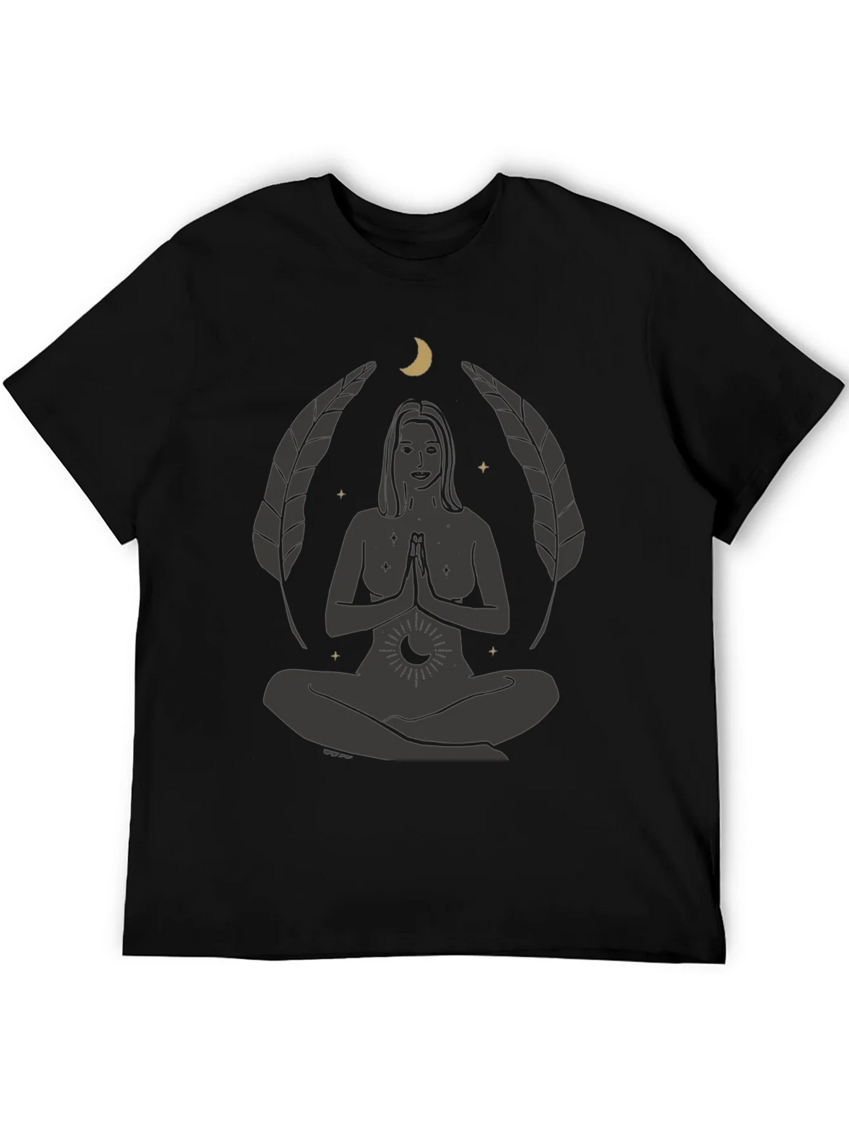 Zen Yoga Goddess Graphic T-Shirt - Black product image 5