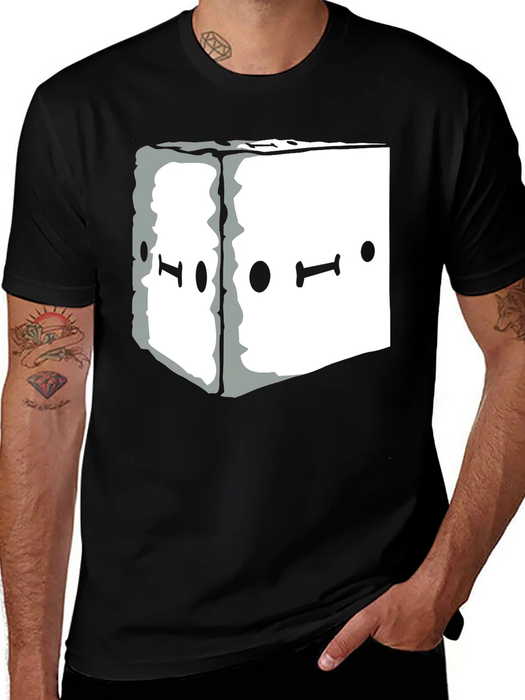 Abstract Graphic Tee - Black Unisex Casual T-Shirt product image 1