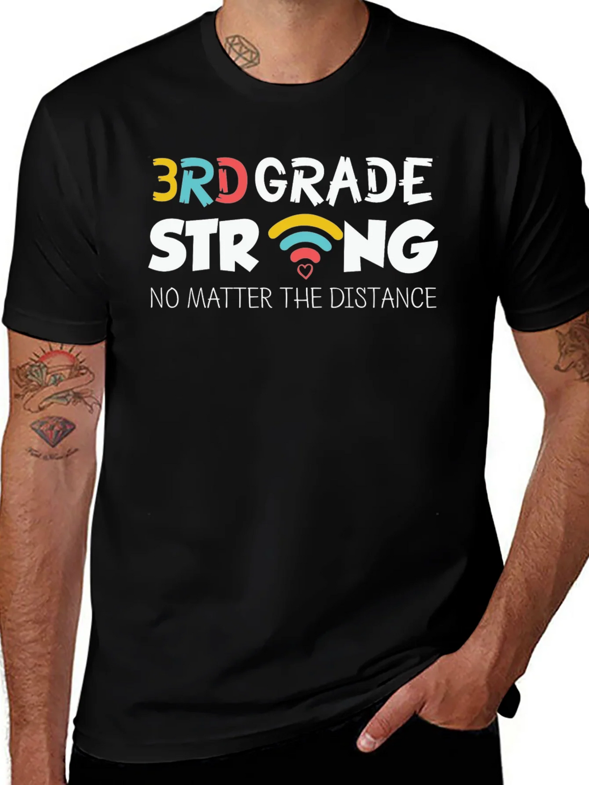 3rd Grade Strong Black T-Shirt product image 1
