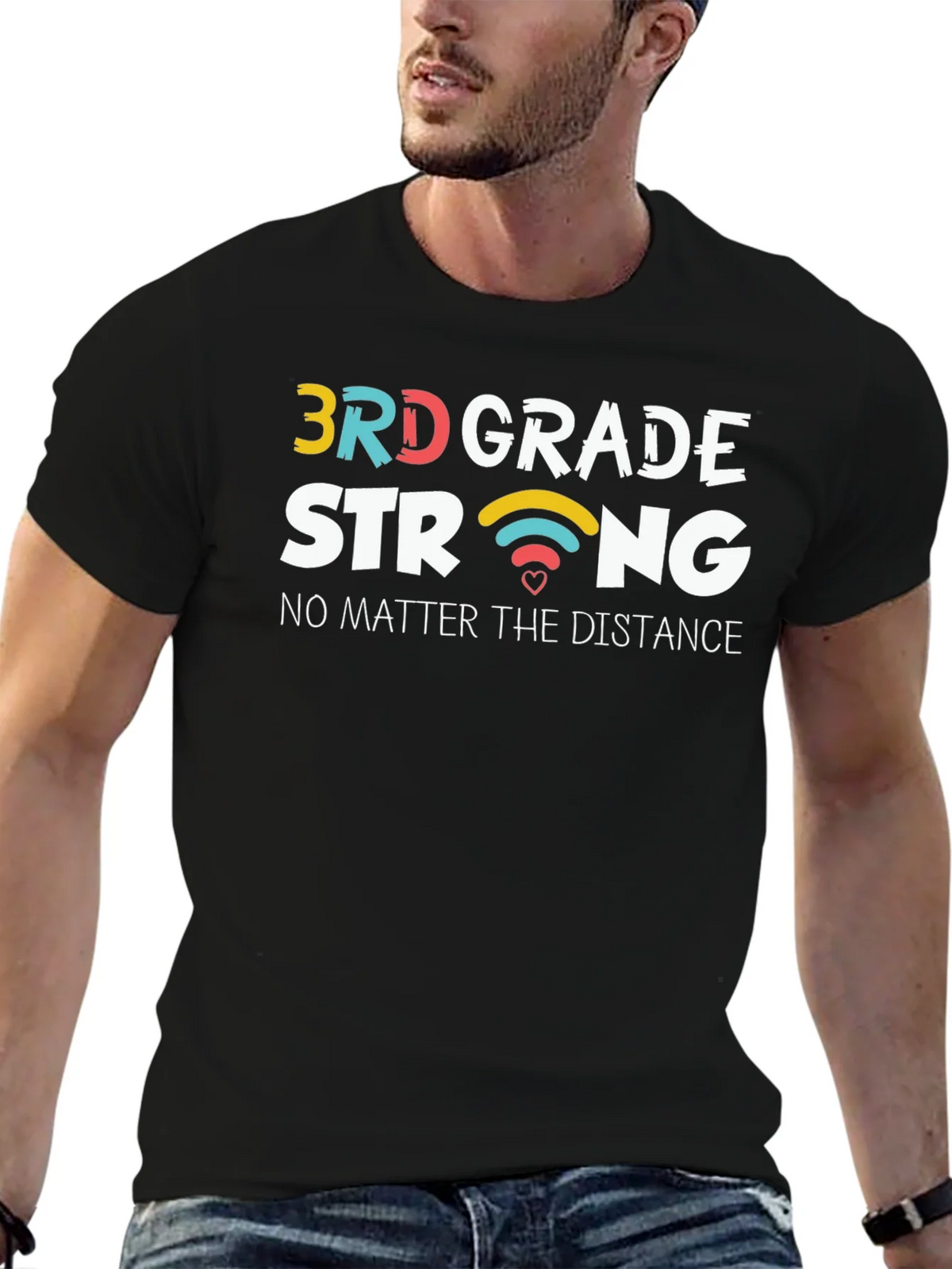 3rd Grade Strong Black T-Shirt product image 6