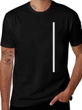 Minimalist Black Tee with White Stripe product image 1